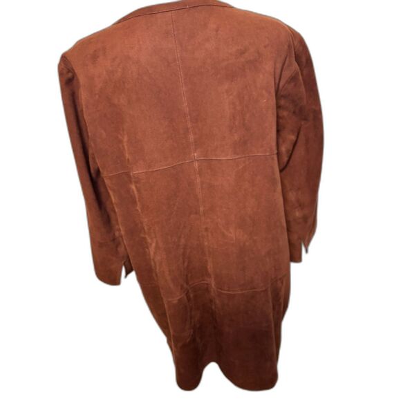 Chico's Topper Faux Suede Open Front Cardigan Jacket Duster Womens Style - Picture 3 of 6